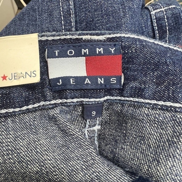 Tommy Hilfiger Vintage Cargo Jeans Size 9 Juniors Button Front Y2K - Picture 11 of 15